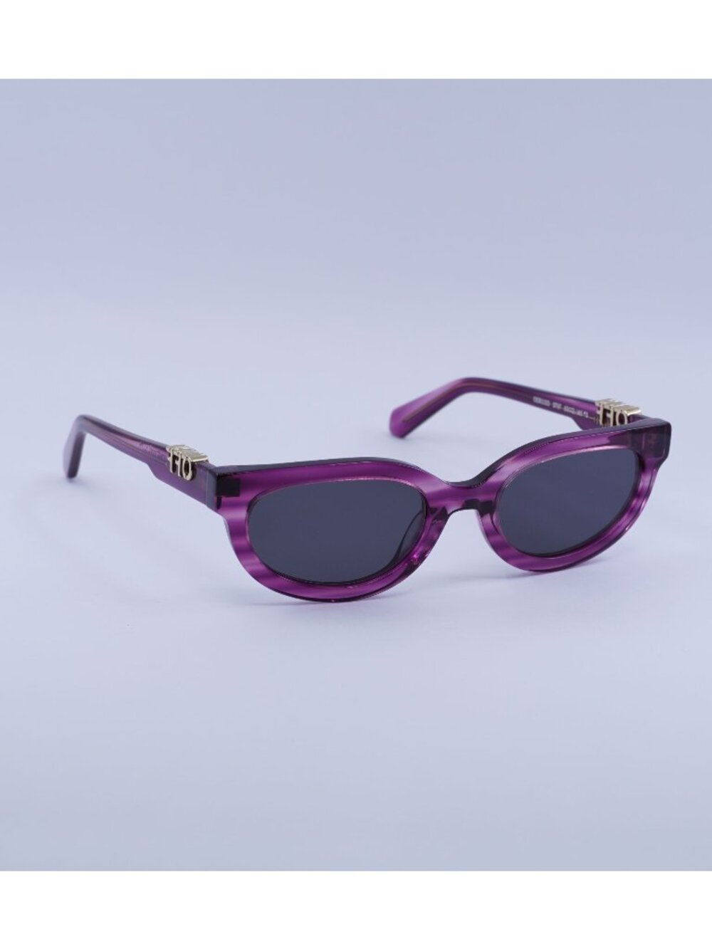 Off-White OERI13D SPARKS 3707 Sunglasses Purple Cat Eye Frame, Grey Lenses